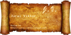 Jurai Viktor névjegykártya